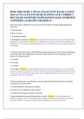 HESI MED SURG 1 FINAL EXAM TEST BANK LATEST 2024 ACTUAL EXAM 350 QUESTIONS AND CORRECT DETAILED ANSWERS WITH RATIONALES &lpar;VERIFIED ANSWERS&rpar; &vert;ALREADY GRADED A&plus;