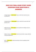 NUR 5332 FINAL EXAM STUDY GUIDE OVERVIEW EXAM QUESTIONS & ANSWERS
