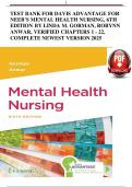 TEST BANK For Davis Advantage for Neeb's Mental Health Nursing&comma; 6th Edition By Linda M&period; Gorman&comma; Robynn Anwar&comma; Verified Chapters 1 - 22&comma; Complete Newest Version