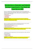 Introduction to Maternity and Pediatric  Nursing Comprehensive Test Bank and  Exam Review 2025 