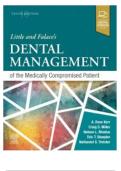 Test Bank - Little and Falace's Dental Management of the Medically Compromised Patient&comma; 10th Edition - Miller - All 30 Chapters and Rationales Included Latest Revised Version  