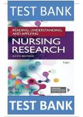 Test Bank for Reading&comma; Understanding&comma; and Applying Nursing Research Sixth Edition by James A&period; Fain &comma; ISBN&colon; 9781719641821 &vert;All Chapters Covered&vert; Guide A&plus;