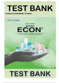 Test Bank for ECON MICRO 7th Edition by William A&period; McEachern &comma; ISBN&colon; 9780357901960 &vert;All Chapters Covered&vert; Guide A&plus;