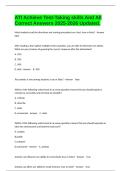 ATI Achieve Test-Taking skills And All Correct Answers 2025-2026 Updated&period;
