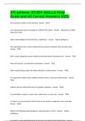 ATI achieve&colon; STUDY SKILLS Final Exam and All Correct Answers 2025&period;