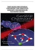 General Chemistry&colon; The Essential Concepts &ndash; 7th Edition by Raymond Chang &vert; Complete Test Bank with Verified Questions and Answers &vert; Grade A&plus;