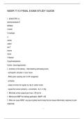 NSER 7110 FINAL EXAM STUDY GUIDE