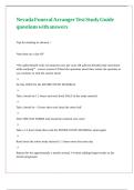 Nevada Funeral Arranger Test Study Guide questions with answers