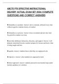 ABCTE PTK EFFECTIVE INSTRUCTIONAL DELIVERY ACTUAL EXAM SET 2026 COMPLETE QUESTIONS AND CORRECT ANSWERS