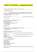 Mosby's Exam Review - Imaging Procedures questions and answers