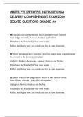 ABCTE PTK EFFECTIVE INSTRUCTIONAL DELIVERY COMPREHENSIVE EXAM 2026 SOLVED QUESTIONS GRADED A&plus;