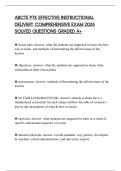 ABCTE PTK EFFECTIVE INSTRUCTIONAL DELIVERY COMPREHENSIVE EXAM 2026 SOLVED QUESTIONS GRADED A&plus;