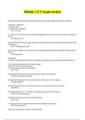 Mosby's CT exam review questions and answers