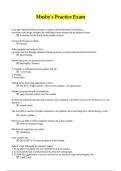 Mosby's Practice Exam questions and answers