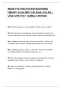 ABCTE PTK EFFECTIVE INSTRUCTIONAL DELIVERY EXAM PREP TEST BANK 2026 FULL QUESTIONS WITH VERIFIED ANSWERS