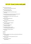 UF CCP - Exam 2 review study guide questions and answers