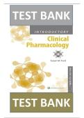 Test Bank for Introductory Clinical Pharmacology Twelfth&comma; North American Edition by Susan M Ford &comma; ISBN&colon; 9781975163730 &vert;All Chapters Verified&vert; Guide A&plus;