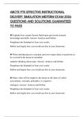 ABCTE PTK EFFECTIVE INSTRUCTIONAL DELIVERY BUNDLED TEST BANK