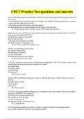 CPCT Practice Test questions and answers