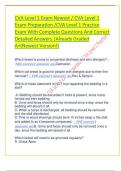 CVA Level 1 Exam Newest &sol; CVA Level 1  Exam Preparation &sol;CVA Level 1 Practice  Exam With Complete Questions And Correct  Detailed Answers &vert;Already Graded  A&plus;&lpar;Newest Version&excl;&rpar; 