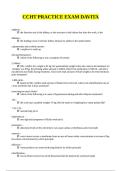 CCHT PRACTICE EXAM DAVITA