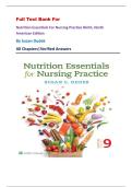 Full Test Bank For Nutrition Essentials For Nursing Practice Ninth&comma; North American Edition By Susan Dudek   All Chapters&vert;Verified Answers