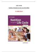 Test Bank for Nutrition Through the Life Cycle 8th Edition By Judith E&period; Brown &vert;All Chapters&vert; Newest Version 2025&sol;2026 A&plus;