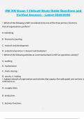 OM 300 &ndash; Exam 1 Chilcutt Study Guide Questions and Verified Answers &lpar;Latest 2025&sol;2026 Edition&rpar;
