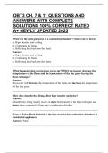 OBT3 CH&period; 7 & 11 QUESTIONS AND ANSWERS WITH COMPLETE SOLUTIONS 100&percnt; CORRECT RATED A&plus; NEWLY UPDATED 2025