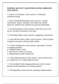 NURSING 204 TEST 1 QUESTIONS WITH COMPLETE SOLUTIONS