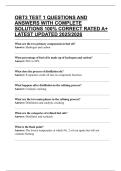 OBT3 TEST 1 QUESTIONS AND ANSWERS WITH COMPLETE SOLUTIONS 100&percnt; CORRECT RATED A&plus; LATEST UPDATED 2025&sol;2026