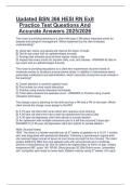 Updated BSN 366 HESI RN Exit  Practice Test Questions And  Accurate Answers 2025&sol;2026 