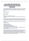 Latest BSN 366 HESI RN Exit  Exam Questions And Answers  2025&sol;2026