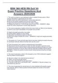 BSN 366 HESI RN Exit V4  Exam Practice Questions And  Answers 2025&sol;2026 
