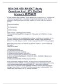 BSN 366 HESI RN EXIT Study  Questions And 100&percnt; Verified  Answers 2025&sol;2026 