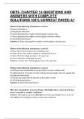 OBT3- CHAPTER 14 QUESTIONS AND ANSWERS WITH COMPLETE SOLUTIONS 100&percnt; CORRECT RATED A&plus;