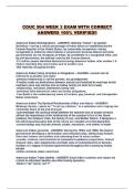 COUC 504 WEEK 3 EXAM WITH CORRECT ANSWERS 100&percnt; VERIFIED&excl;&excl;