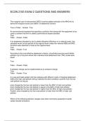 ECON 2100 EXAM 2 QUESTIONS AND ANSWERS