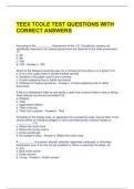 TEEX TCOLE TEST QUESTIONS WITH CORRECT ANSWERS 