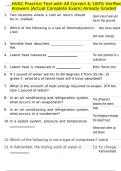 HVAC Practice Test with All Correct & 100&percnt; Verified Answers &vert;Actual Complete Exam&vert; Already Graded A&plus;