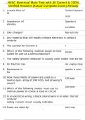 HVAC Electrical Main Test with All Correct & 100&percnt; Verified Answers &vert;Actual Complete Exam&vert; Already Graded A&plus;