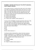 Firefighter Aptitude and Character Test &lpar;FACT&rpar; Questions With Complete Solutions