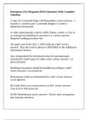 Emergency Fire Dispatch &lpar;EFD&rpar; Questions With Complete Solutions