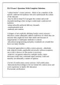 FLE Exam 1 Questions With Complete Solutions