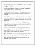 Certified Floodplain Manager &lpar;CFM&rpar; Exam Questions With Complete Solutions