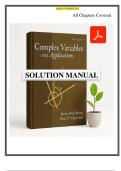 Complex Variables & Applications 9th Edition Solutions Manual &ndash; Brown & Churchill &vert; Full Step-by-Step Answers PDF