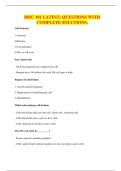 BISC 101 LATEST&semi; QUESTIONS WITH COMPLETE SOLUTIONS
