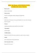 BISC 101 Plants&semi; QUESTIONS WITH COMPLETE SOLUTIONS