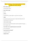 BISC 101 FINAL EXAM QUESTIONS WITH COMPLETE SOLUTIONS