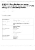 ONS&sol;ONCC Exam Questions and Answers &lpar;Verified Answers&rpar; Most Recent exam COMPLETE &lpar;2025&rpar; &lpar;Latest Update 2025&rpar; UPDATE&excl;&excl;